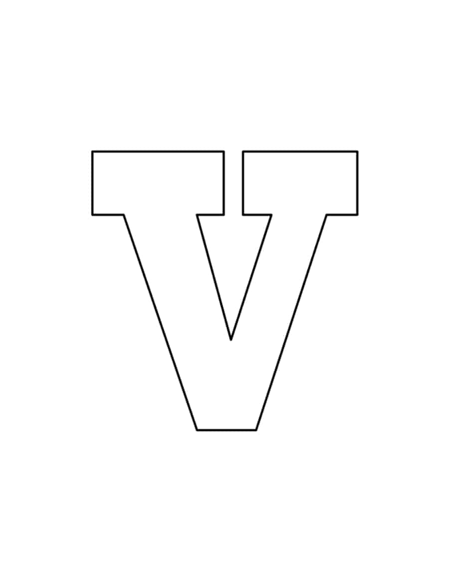 Lowercase Letter V Kids Coloring Pages Pdf Free Vectors